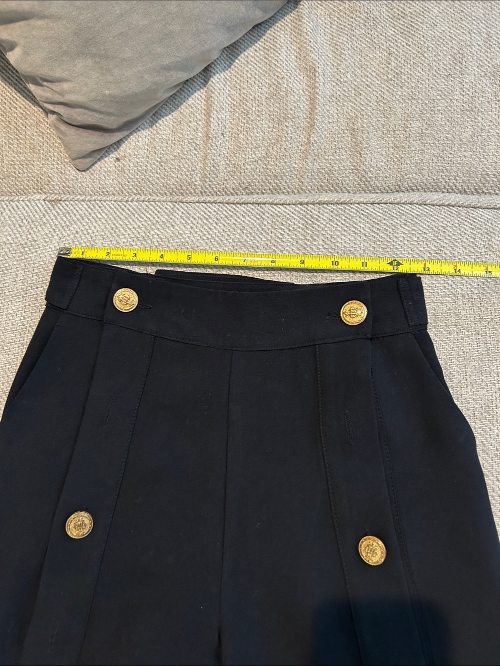 Style Mafia Black Flare Pants with Gold Buttons - Picture 5 of 8